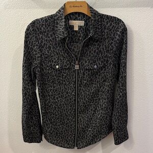 MICHAEL Michael Kors Black and Gray Blouse